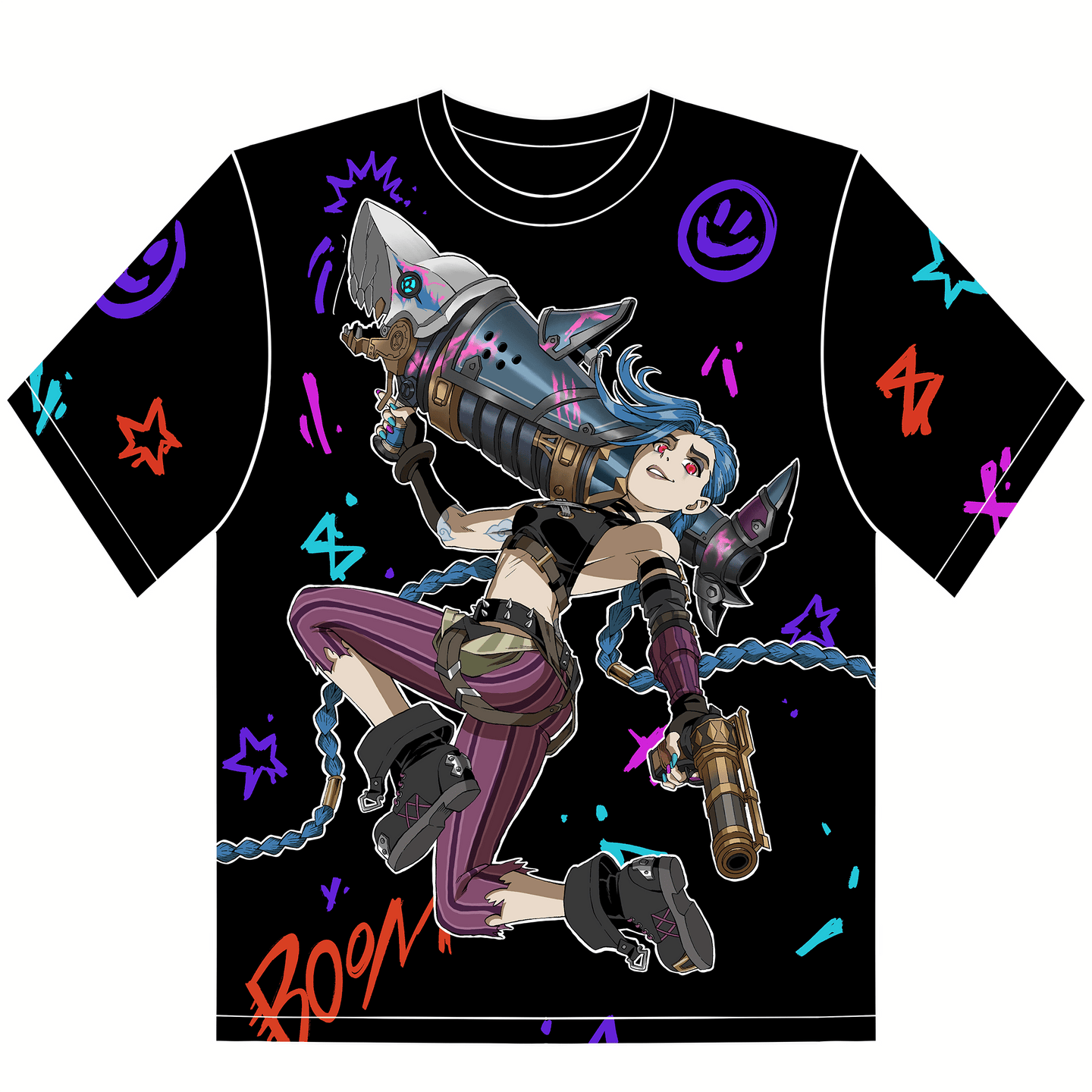 【KAINIME】ARCANE - Jinx (Bold) Fan - Art T-shirt - Kainime