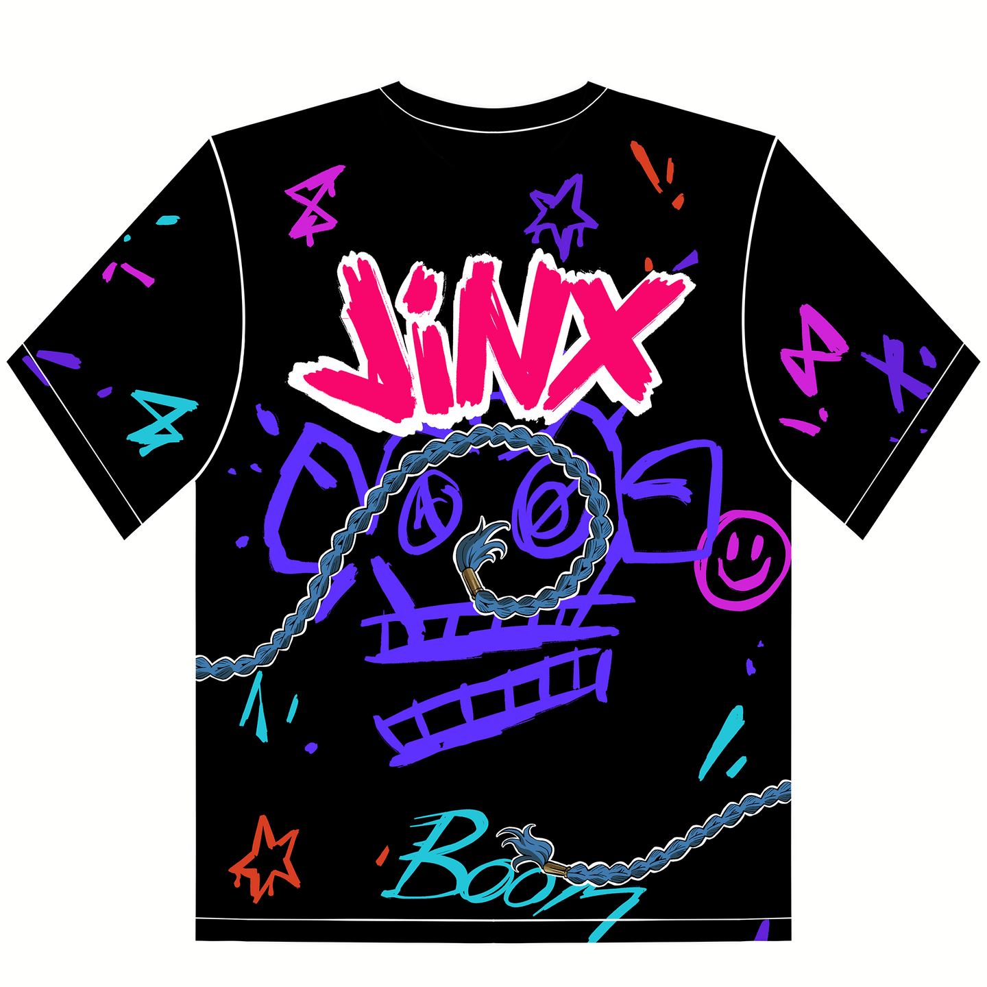 【KAINIME】ARCANE - Jinx (Bold) Fan - Art T-shirt - Kainime